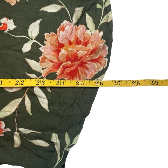Torrid Harper Olive Green Floral Challis Popover Blouse 2X Cottagecore Tropical - Picture 11 of 11